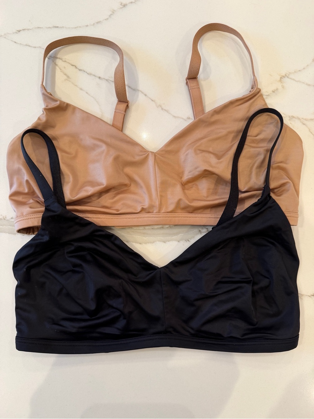 Negative Underwear Glacé Non-wire Bra in Buff and Black Size 3